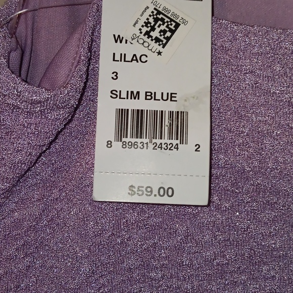 Crystal Doll Semi Formal Jrs SZ 3 Lilac Sparkle Dress Nwt - Picture 5 of 8